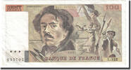 Frankreich 100 Francs Delacroix, SS+, Fayette:69.11, KM:154c -