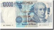 Italien 10,000 Lire Geldschein, 1984-09-03, KM:112b, SS+ -