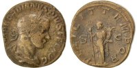 Sesterz Münze, Gordian III, SS+, Kupfer, Cohen:73 -