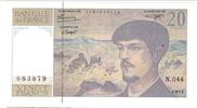 Frankreich 20 Francs Debussy, N.044, UNZ-, Fayette:F66Bis.05.a44 -