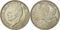 Monaco 100 Francs Münze, SS+, Copper-nickel, KM:E33, Gadoury:MC 142 -