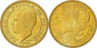 Monaco 50 Francs Münze, SS+, Cupro-Aluminium, KM:E30, Gadoury:MC 141 -