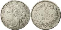 Frankreich 5 Francs Münze, Cérès, Bordeaux, S+, Silber, KM:818.2 -