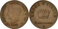 Italien Staaten 3 Centesimi Münze, KINGDOM OF NAPOLEON, Napoleon I -