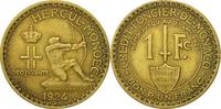 Monaco Franc Münze, Louis II, Poissy, SS, Aluminum-Bronze, KM:111 -