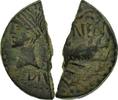 1/2 Dupondius Münze, Augustus, Half Dupondius, Nîmes, Gallic imitation, SS -