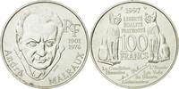 Frankreich 100 Francs Münze, André Malraux, Paris, VZ, Silber -