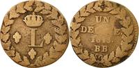 Frankreich Decime Münze, Louis XVIII, Strasbourg, SGE+, Bronze, KM:701 -