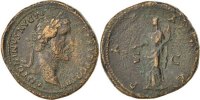 Sesterz Münze, Antoninus Pius, Roma, SS, Kupfer, Cohen:660 -
