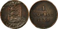 Guernsey Double Münze, S, Kupfer, KM:1 -