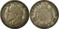 Frankreich 2 Francs Münze, Napoleon III, Napoléon III, Paris, SGE+ -