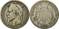 Frankreich 2 Francs Münze, Napoleon III, Napoléon III, Strasbourg -