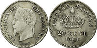 Frankreich 20 Centimes Münze, Napoleon III, Napoléon III, Strasbourg -