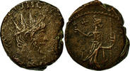 Antoninianus Münze, Tetricus I, Trier or Koln, Gallic imitation, S+, Billon -