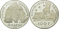 Frankreich 100 Francs Münze, Paris, UNZ, Silber, KM:1002 -