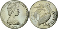BRITISH VIRGIN ISLANDS 50 Cents Münze, Elizabeth II, Franklin Mint -