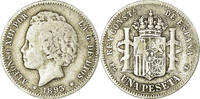 Spanien Peseta Münze, Alfonso XIII, Madrid, S, Silber, KM:702 -