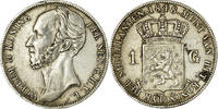 Niederlande Gulden Münze, William II, Utrecht, SS, Silber, KM:66 -