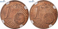 Zone euro 1 Centime European Union, Error double reverse, Copper Plated Steel, GENI -