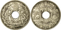 Frankreich 25 Centimes Münze, Lindauer, SS, Nickel, KM:867, Gadoury:379 -