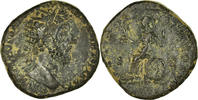 Dupondius Münze, Marcus Aurelius, Rome, SS, Bronze, RIC:937 -