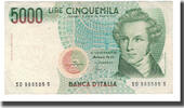 Italien 5000 Lire Geldschein, KM:111c, VZ -