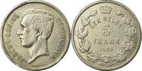 Belgien 5 Francs, 5 Frank Münze, SS, Nickel, KM:98 -
