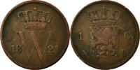 Niederlande Cent Münze, William I, Brussels, SS, Kupfer, KM:47 -