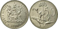 Südafrika 50 Cents Münze, SS, Nickel, KM:87 -