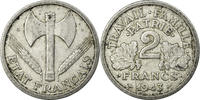 Frankreich 2 Francs Münze, Bazor, Beaumont - Le Roger, S, Aluminium -