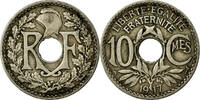 Frankreich 10 Centimes Münze, Lindauer, Paris, SS, Copper-nickel -