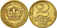 Jugoslawien 2 Dinara Petar II, Aluminum-Bronze, SS, KM:20 -
