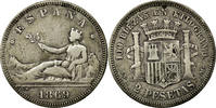 Spanien 2 Pesetas Münze, Provisional Government, Madrid, SS, Silber -