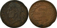 Monaco 5 Centimes, Cinq Münze, Honore V, S, Kupfer, KM:95.2a -