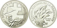 Frankreich 100 Francs Münze, STGL, Silber, KM:1023, Gadoury:C39 -