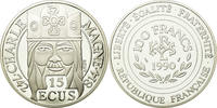 Frankreich 100 Francs-15 Ecus Münze, STGL, Silber, KM:989, Gadoury:C5 -