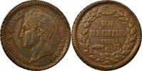 Monaco Decime Münze, Honore V, SS, Kupfer, KM:97.1, Gadoury:MC -