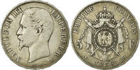 Frankreich 5 Francs Münze, Napoleon III, Napoléon III, Strasbourg, S+ -