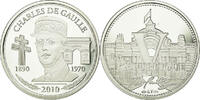 Frankreich Medaille Vème République, Charles De Gaulle, STGL, Silber -