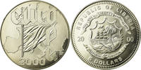 Liberia 5 Dollars Münze, STGL, Copper-nickel -