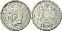 Monaco Franc Münze, Louis II, Undated (1943), Poissy, SS+, Aluminium, KM:120 -
