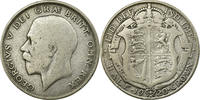 Großbritannien 1/2 Crown Münze, George V, S, Silber, KM:818.1a -
