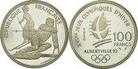 Frankreich 100 Francs Münze, VZ, Silber, KM:984, Gadoury:C13 -