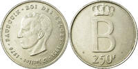 Belgien 250 Francs, 250 Frank Münze, Brussels, VZ, Silber, KM:157.1 -