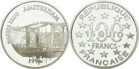 Frankreich 100 Francs-15 Euro Münze, Magere Brug d'Amsterdam, STGL -