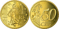 Frankreich 50 Euro Cent BE, STGL, Messing, KM:1287 -