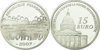 Frankreich 15 Euro Le Panthéon, BE, STGL, Silber, KM:A1450 -