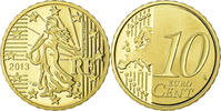 Frankreich 10 Euro Cent BE, STGL, Messing, KM:1410 -