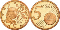 Frankreich 5 Euro Cent STGL, Copper Plated Steel, KM:1284 -
