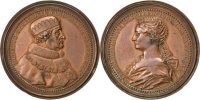 Frankreich Medaille Medal, Charles VI, History, VZ, Bronze